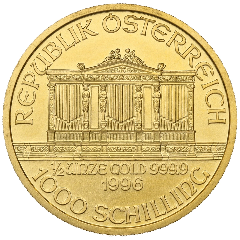 1996 1/2oz Austrian Gold Philharmonic Coin