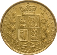 Victoria Young Head Shield back 1838 - 1887