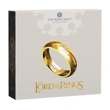 2026 50p Eye of Sauron - 25th anniversary of The Lord of the Rings Proof Gold Coin Boxed