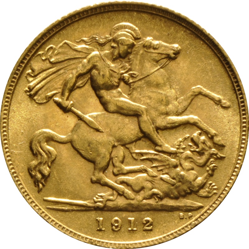 1912 Gold Half Sovereign George V London