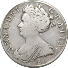 1707 Silver Crown Coin Queen Anne Nice Fine