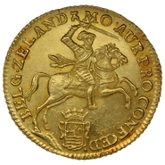 1760 Dutch 7 Guilders Gold Coin Half Golden Rider