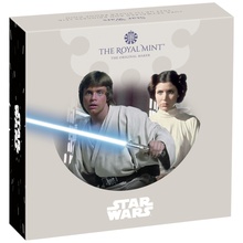 2023 1oz Luke Skywalker & Princess Leia Star Wars Proof Silver Coin Boxed