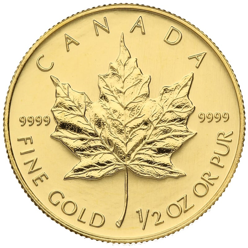 1998 1/2oz Canadian Maple Leaf Gold Coin