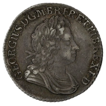 1723 Silver Shilling Coin George I