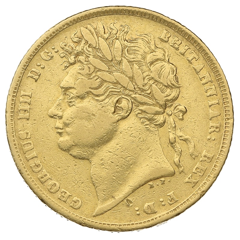 1822 Gold Sovereign - George IV Laureate Head