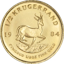 1984 1/2oz Krugerrand Gold Coin