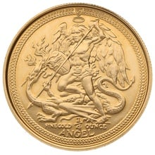 1986 Isle of Man Angel Gold Coin 1/4oz
