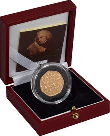 2005 Proof 50p Gold Coin Samuel Johnson Boxed