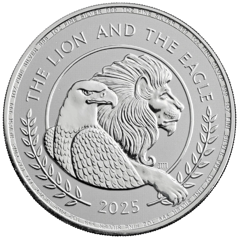 2025 The Lion and The Eagle 1oz Silver Coin