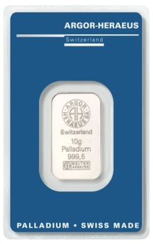 10g Palladium Bar Argor-Heraeus
