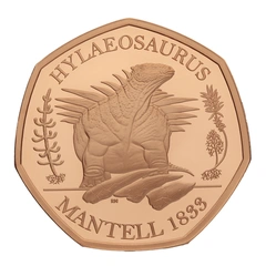 2020 Proof 50p Gold Coin Hylaeosaurus NGC PF70