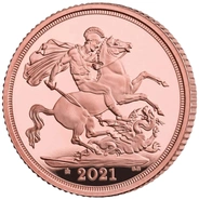 2021 Gold Sovereign Coin Elizabeth II Fifth Head Proof
