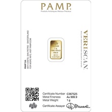 1g Gold Bar PAMP Gift Boxed