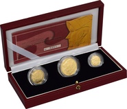 2003 Proof Britannia Gold 3-Coin Set Boxed
