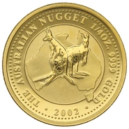 2002 1/4oz Australian Kangaroo Gold Nugget Coin