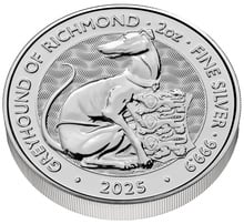 2025 Greyhound of Richmond - Tudor Beasts 2oz Silver Coin