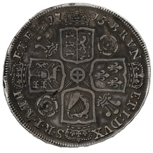 1715 Silver Half Crown Coin George I