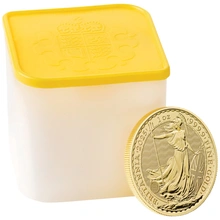 Tube of 10 2025 Britannia One Ounce Gold Coins