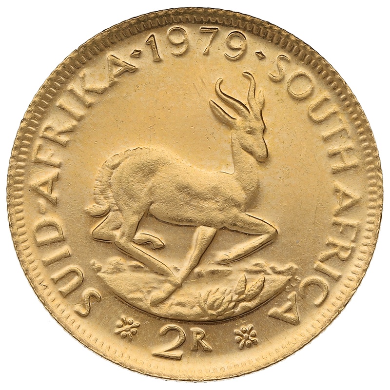 1979 R2 Gold Coin 2 Rand South Africa