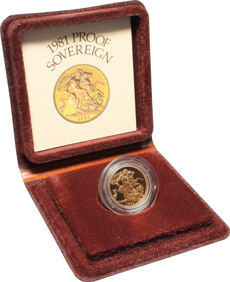 Gold Proof 1981 Sovereign Boxed