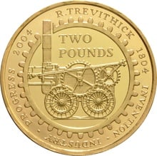 2004 Proof £2 Gold Coin Steam Locomotive Boxed