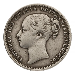 1875 Victoria Silver Shilling Die 41