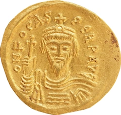 602-610 Gold Solidus Coin Phocas Constantinople
