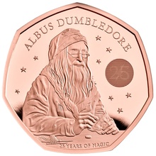2023 Proof 50p Gold Coin 25th Anniversary of Harry Potter Dumbledore Boxed