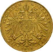 Gold Austrian 20 Coronas