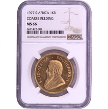 1977 Krugerrand Gold Coin 1oz NGC MS66