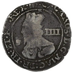 1646 Silver Groat Fourpence Coin Charles I Bridgenorth on Severn Mint RARE