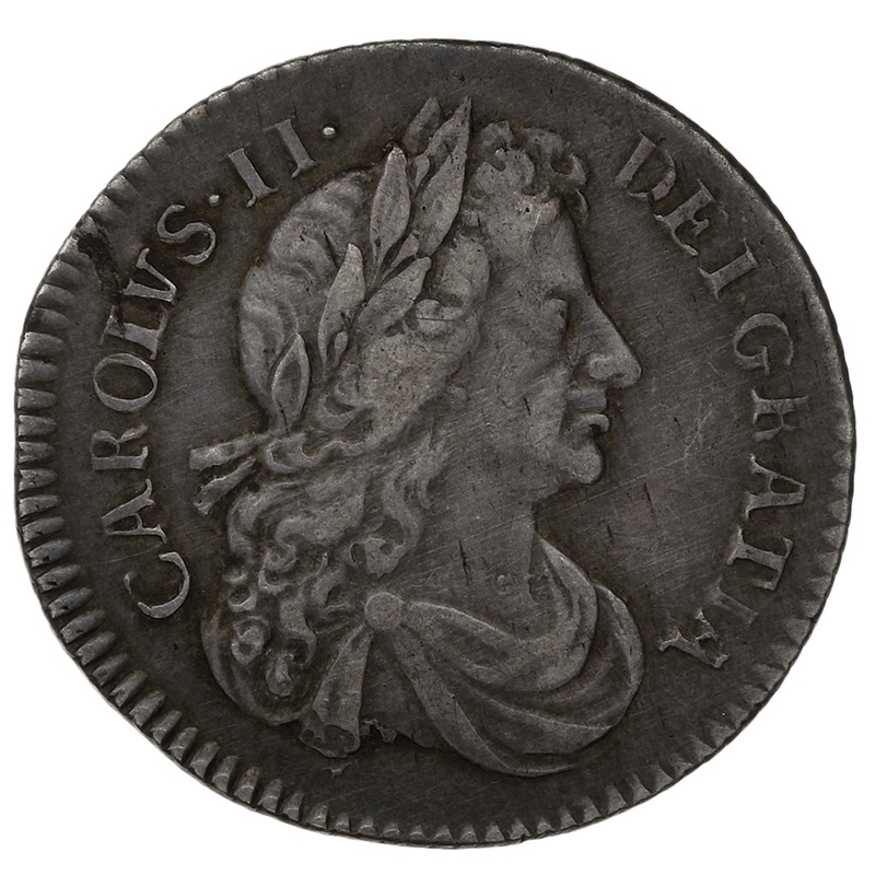 1683 Silver Sixpence Coin Charles II