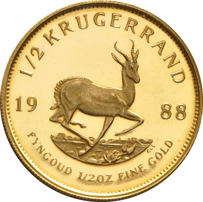 1988 Proof 1/2oz Krugerrand Gold Coin