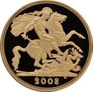 2008 £2 Two Pound Proof Gold Coin (Double Sovereign)