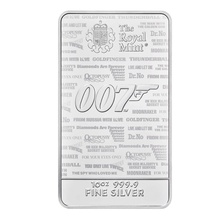 10oz Silver Bar James Bond 007