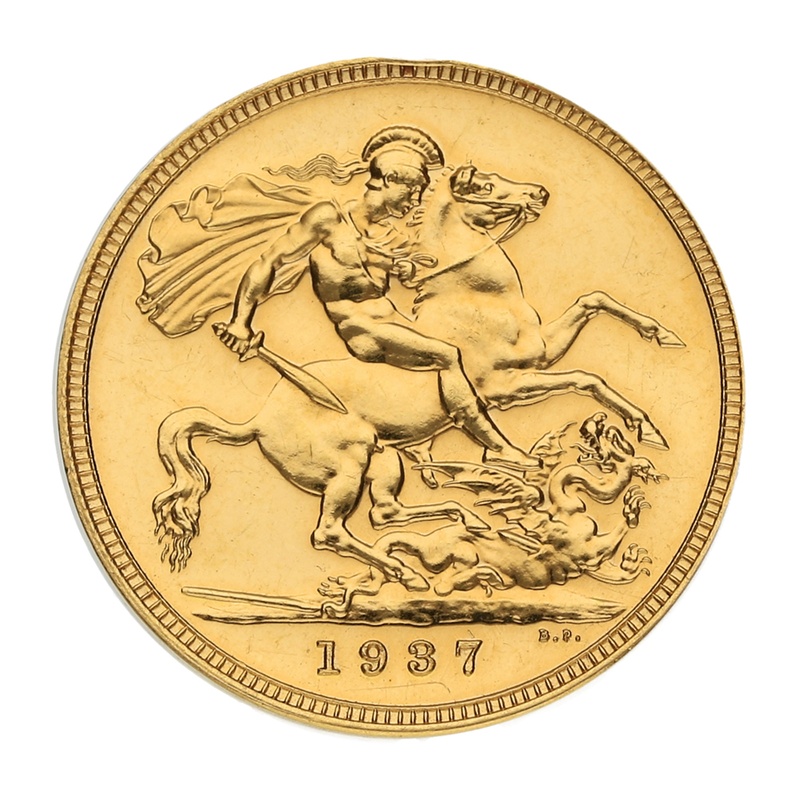 1937 Proof Gold Sovereign Coin George VI