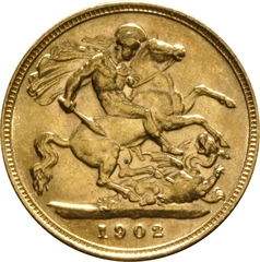 1902 Gold Half Sovereign Edward VII