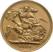 1965 Gold Sovereign Coin Elizabeth II Young Head