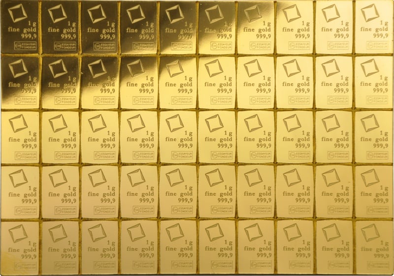 1g x 50 Gold Bar CombiBar