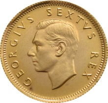 1952 £1/2 Gold Coin South Africa George VI