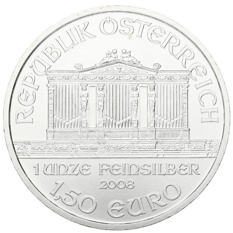 2008 Austrian Philharmonic Silver Coin 1oz