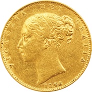 1846 Gold Sovereign Queen Victoria Young Head