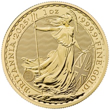 Monster Box of 100 2025 Britannia One Ounce Gold Coins