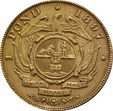 1897 1 Pond Gold Coin South Africa