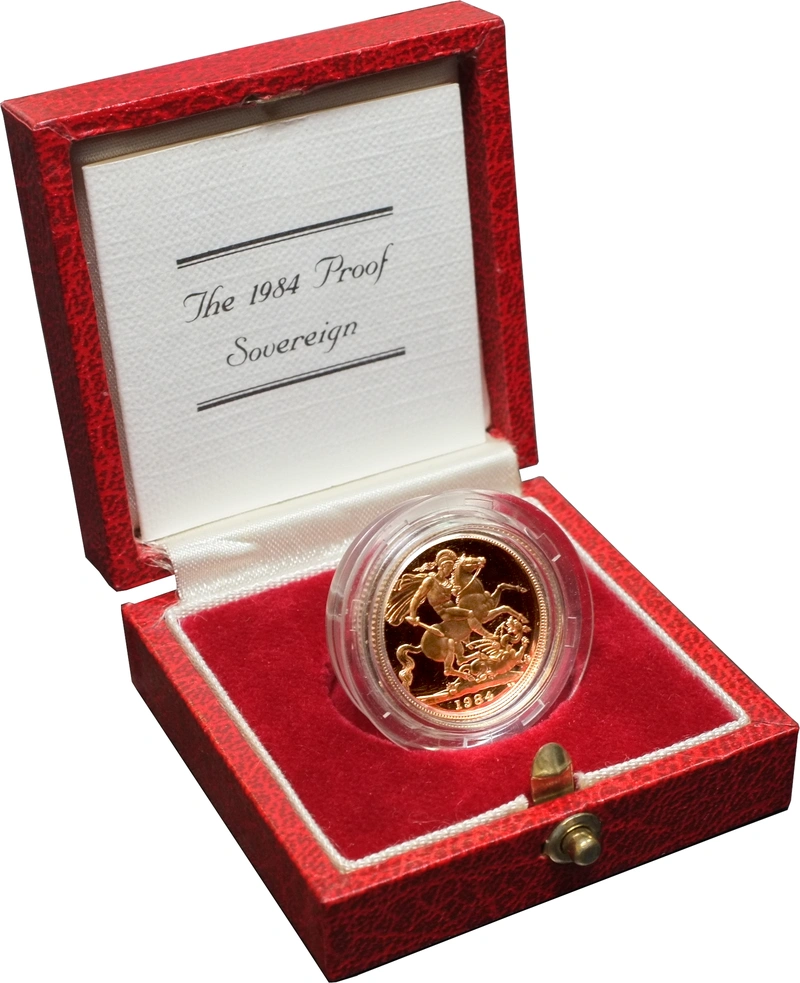 1984 Proof Gold Sovereign Boxed