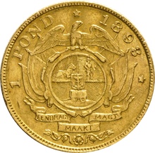 1893 1 Pond Gold Coin South Africa