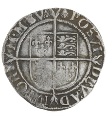 Silver Shilling Coin Queen Elizabeth I Near Fine