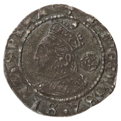 1573 Silver Three Halfpence Elizabeth I Acorn