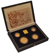 2000 Proof Gold Sovereign 4 Coin Set Boxed